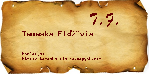 Tamaska Flávia névjegykártya